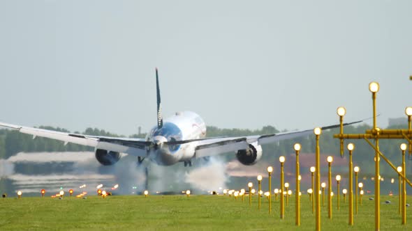 Wide Body Airliner Landing in Amsterdam alt