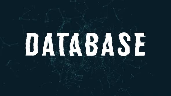 Database with polygonal connecting dots and lines  alt