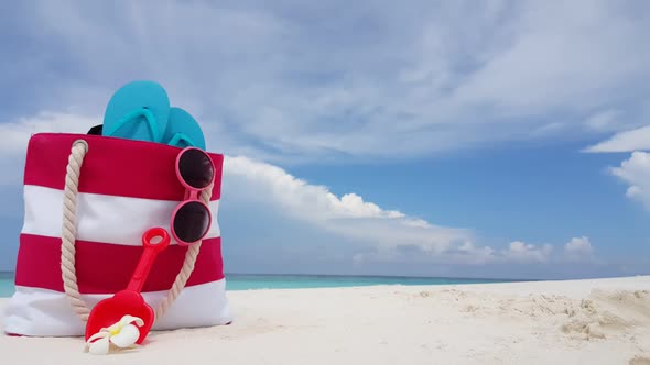 Aerial sky of paradise island beach break by blue green sea and white sandy background of journey ne alt