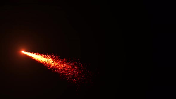 Glowing Fire Particle Trail Animation