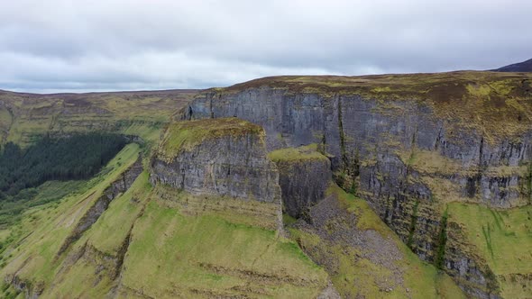 Aerial View of Rock Formation Located in County Leitrim Ireland Called Eagles Rock alt