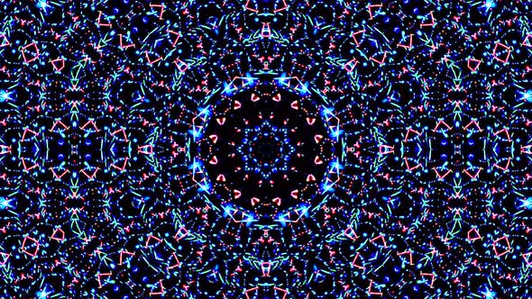 Beautiful abstract kaleidoscope that shines, a radiant light that regulates the subtle movements alt