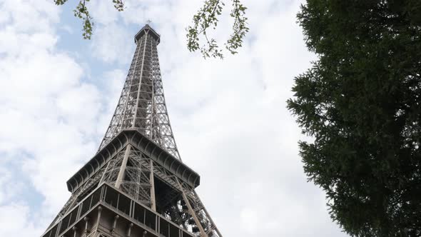 World recognaizable  Eiffel tower construction in the beautiful city of Paris 4K 2160p 30fps UltraHD