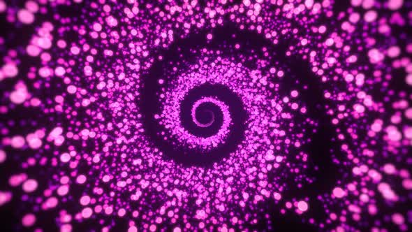 Pink Spiral Particles