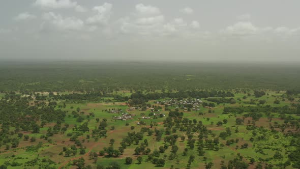 Africa Mali Village And Forest Aerial View 7
