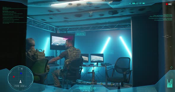 Military Briefing On Hi Tech Screen By Framestock Videohive