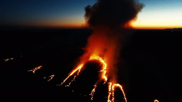 Fire In The Field With Stubble alt
