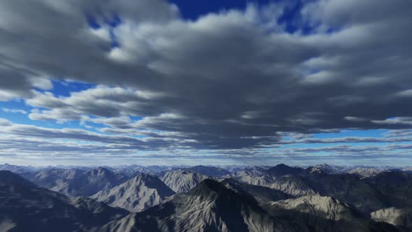 Flight Over Mountains Clouds