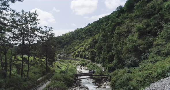 Water Ranges Between The Beautiful Hills Of Himalayas