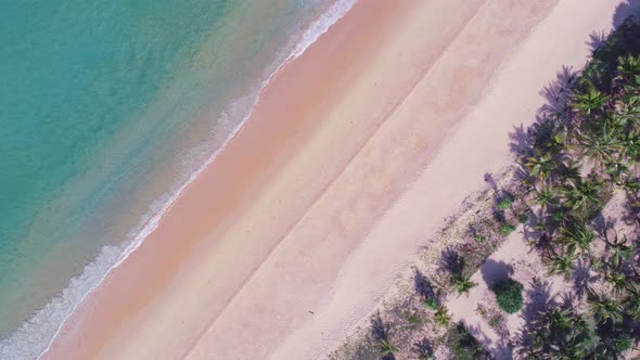 High quality footage.Colorful Sea beach beautiful waves Foaming and Splashing on the beach sand alt