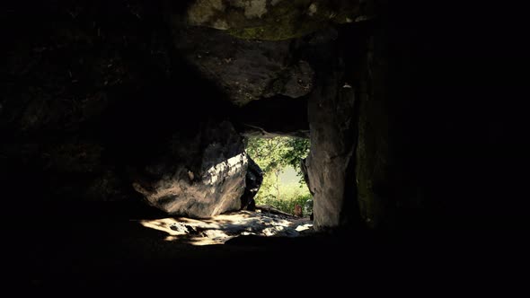 Shot Taken From Inside a Small Cave Looking Out alt