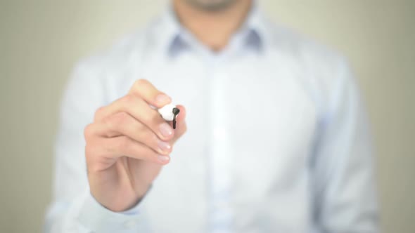 Apply Now, Businessman Writing on Transparent Screen alt