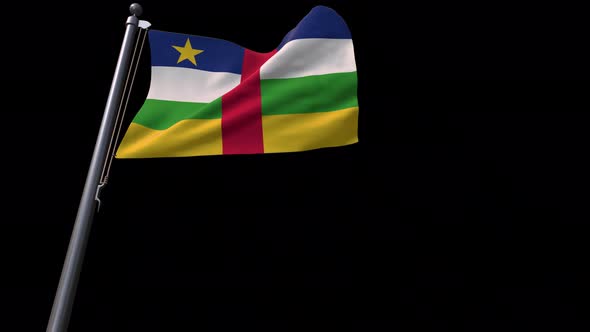 Central African Republic Flag With Alpha Channel 4K alt