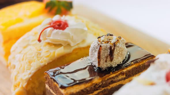 Many Slices of Cake on a Retrostyle Baking Sheet alt