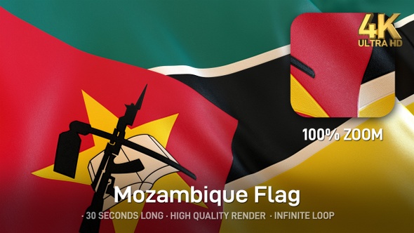 Mozambique Flag - 4K alt