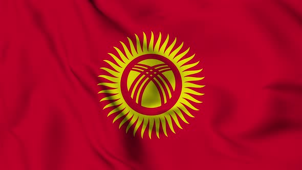 Kyrgyzstan flag seamless waving