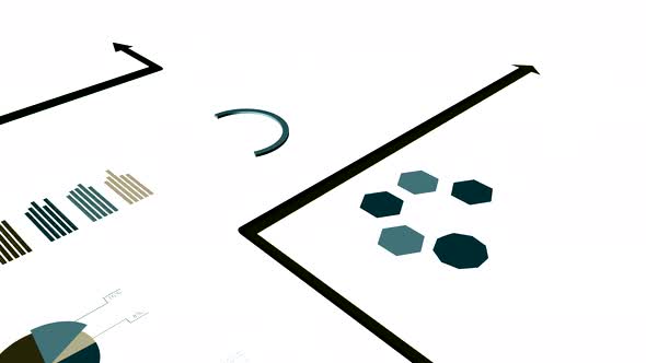 Global Business Network Showing Financial Data Graphics on World Map