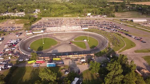 Vehicles Compete At  Stock Car Racing At Flat Rock Speedway In Monroe County, Michigan, USA. ascendi alt