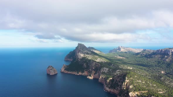 Aerial view of the Cape Formentor alt