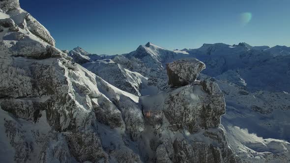 Flying over Snow Alps Mountains Nature Landscape  alt