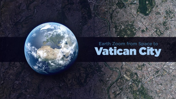 Vatican City (Vatican) Earth Zoom to the City from Space