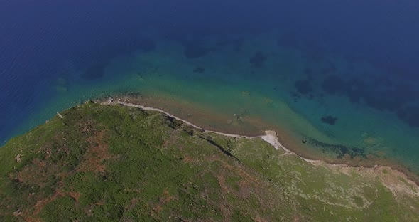 Green Island and Beautiful Blue Sea