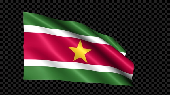 Suriname Flag Blowing In The Wind alt