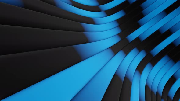 Blue and Black Moving Lines 3d Render Animation Background alt