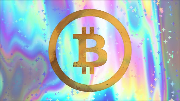 Bitcoin Crypto Holographic Meme Background Loop alt