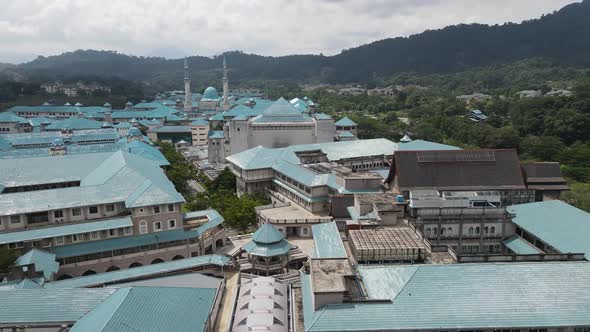 Aerial view Blue Roof of Public University in Malaysia