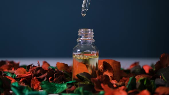 Dropping Serum Collagen Moisturizer of Face Into Bottle alt