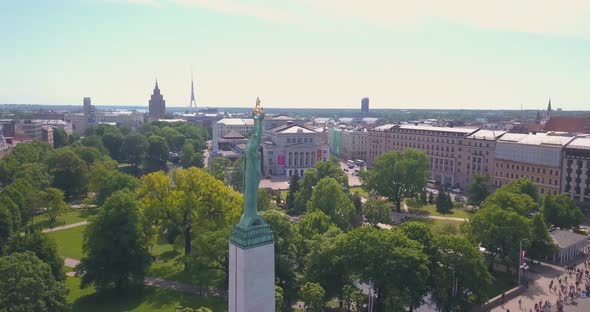 Aerial View of the Lattelecom Marathon 2018  alt