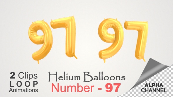Celebration Helium Balloons With Number – 97