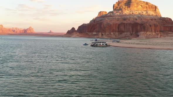 Lake with Houseboats