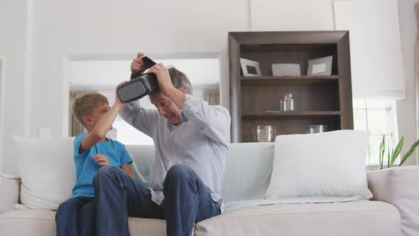 Grandfather and grandson spending time together alt