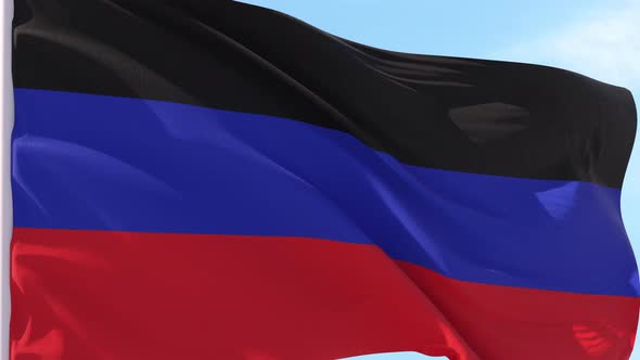 Republic Of Donetsk  Flag Looping Background