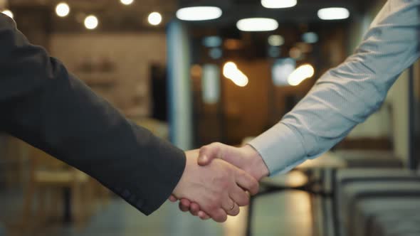 Close Up of Businessmen Handshake alt