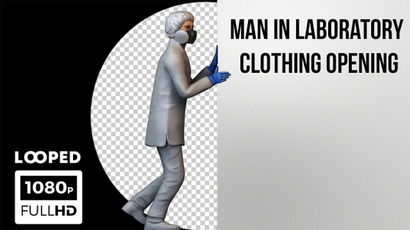 3D Man In Laboratory Clothing Opening - 2 Pack