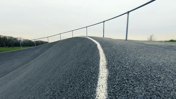 BMX bike ramp  in slow motion. alt