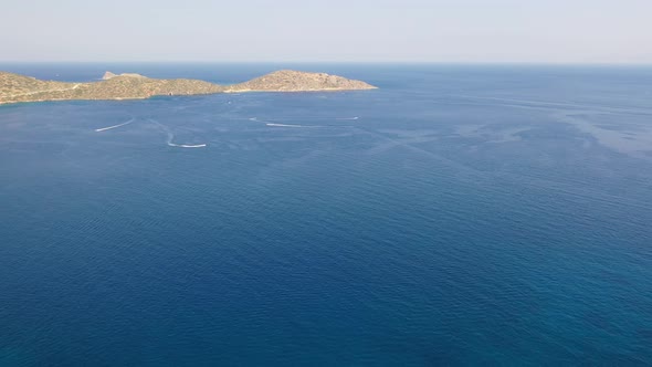 Aerial View of Kalydon Island, Crete, Greece