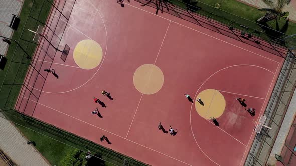 Basketball Court From a Drone alt