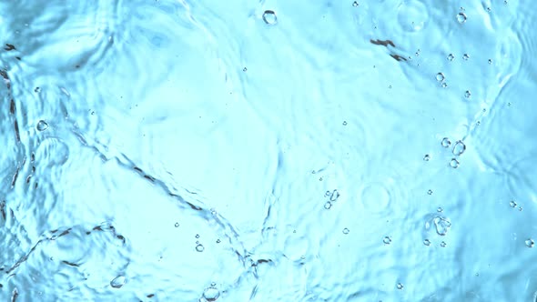 Super Slow Motion Shot of Waving Blue Clear Water Surface at 1000Fps alt