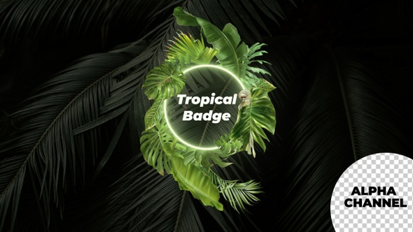 Tropical Badge / Alpha Channel