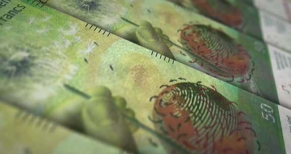 Swiss Franc money banknote surface loop alt