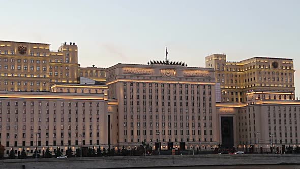 Main Building of the Ministry of Defence of the Russian Federation (Minoboron). Moscow, Russia