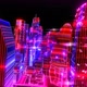 Glowing neon futuristic city - VideoHive Item for Sale