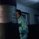 Alone Boxer Hits Punching Bag in Dark Gym in Slow Motion - VideoHive Item for Sale