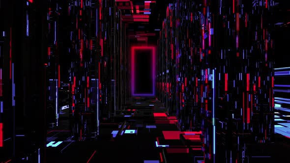 Neon Digital Tunnel 01076