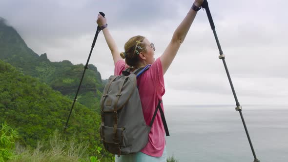 Celebrating Successful Goal Achievement of Hiking By Trail in Green Mountain alt