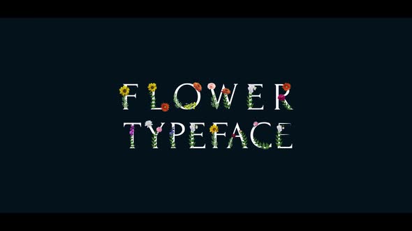 Flower Typeface White | Motion Graphics